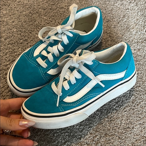 Vans Kids Sneakers in Blue and White - Picture 1 of 8